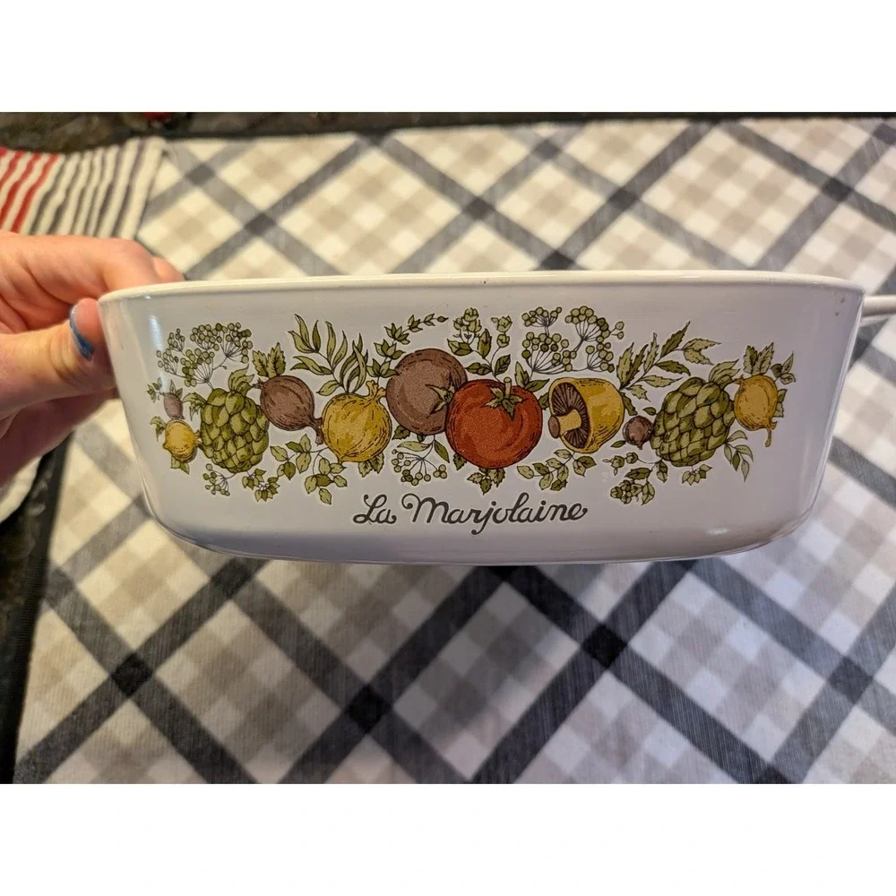 Vintage Corning Ware A-2-B 2L Square Casserole Spice O' Life La Marjolaine Baker